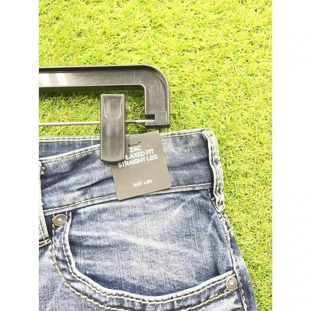 Silver Jeans Mens 31x30 Zac Relaxed Fit Straight Leg Dark Wash Denim Work NWT